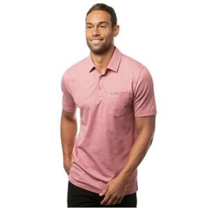 Travis Mathew Sandbar Shark Golf Polo Shirt Salmon‎ Pink L